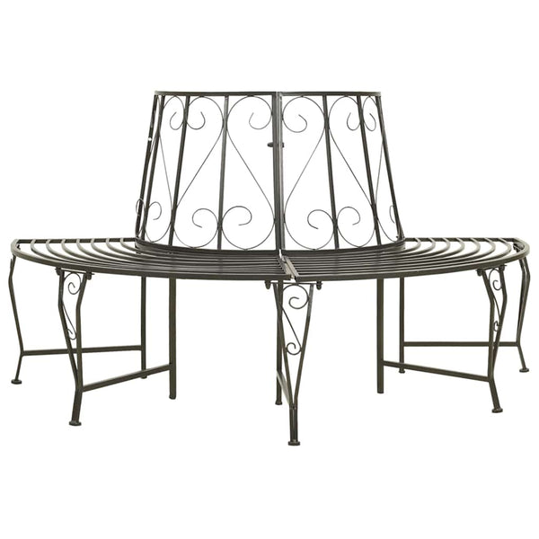 Baumbank Halbrund 160 cm Stahl