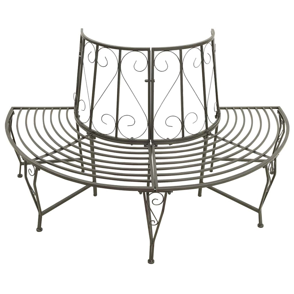 Baumbank Halbrund 160 cm Stahl