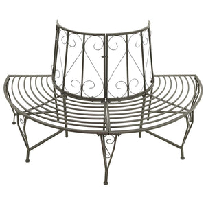 Baumbank Halbrund 160 cm Stahl