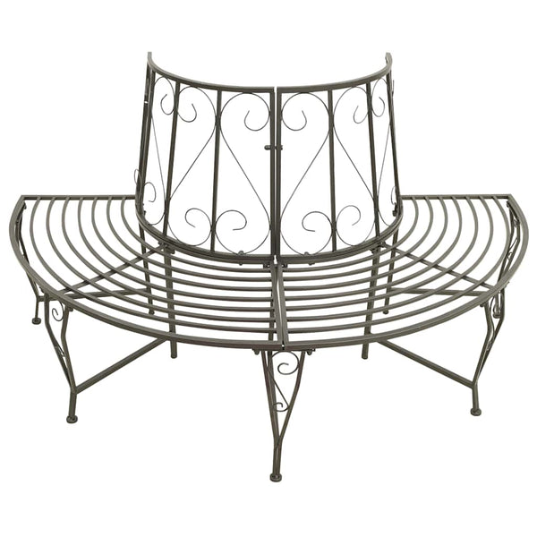 Baumbank Halbrund 160 cm Stahl