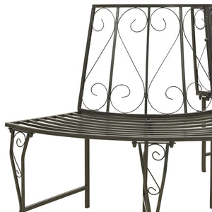 Baumbank Halbrund 160 cm Stahl