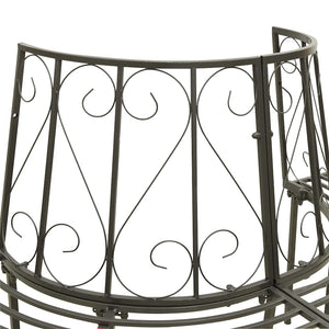Baumbank Halbrund 160 cm Stahl