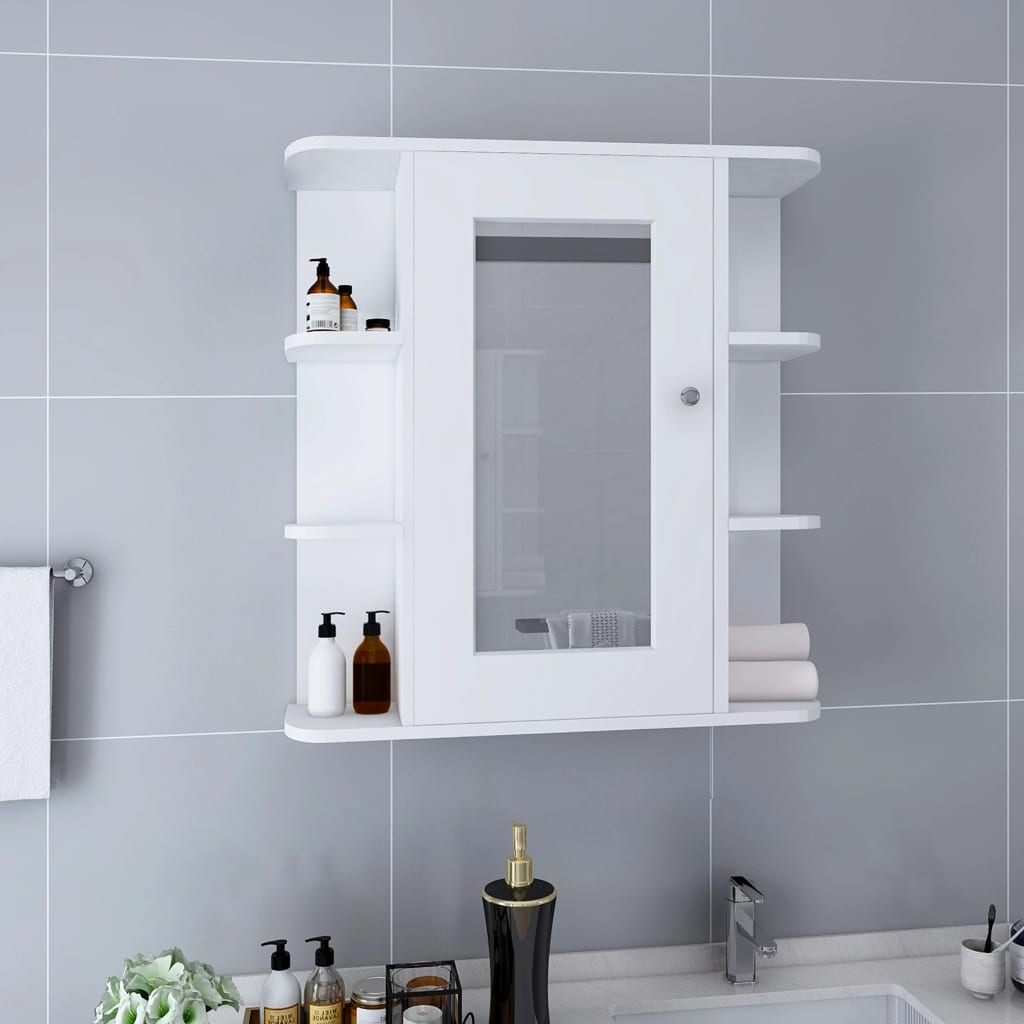 Bad Spiegelschrank Weiß 66x63 cm