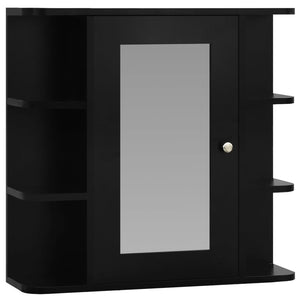 Schwarzer Bad Spiegelschrank 66 cm