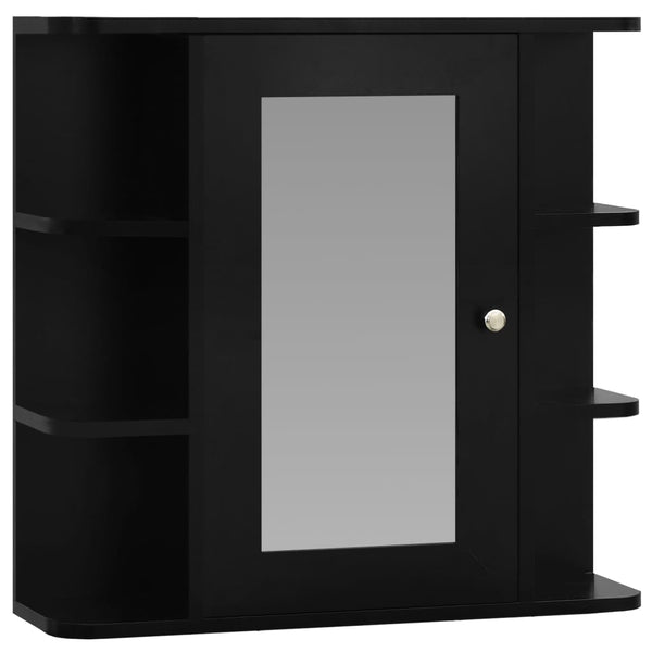 Schwarzer Bad Spiegelschrank 66 cm