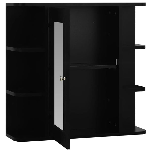 Schwarzer Bad Spiegelschrank 66 cm