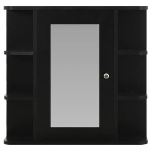 Schwarzer Bad Spiegelschrank 66 cm