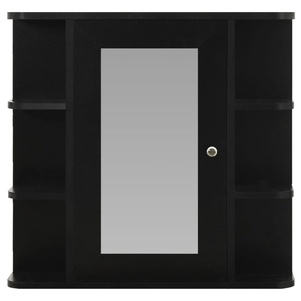 Schwarzer Bad Spiegelschrank 66 cm