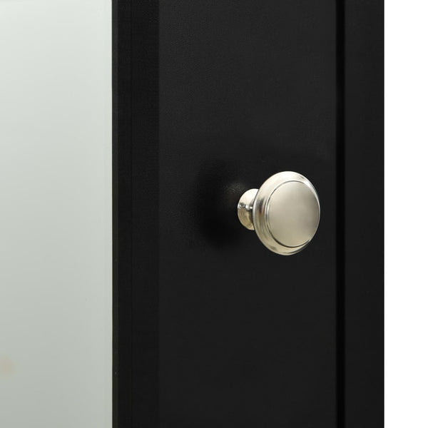 Schwarzer Bad Spiegelschrank 66 cm