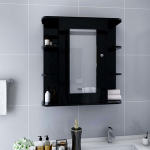 Schwarzer Bad Spiegelschrank 66 cm