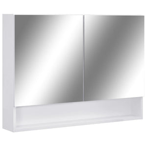 LED Bad Spiegelschrank Weiß 80x60 cm