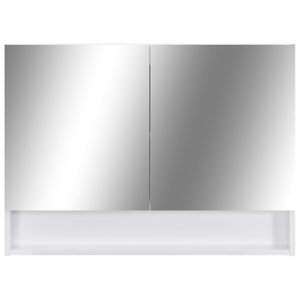 LED Bad Spiegelschrank Weiß 80x60 cm
