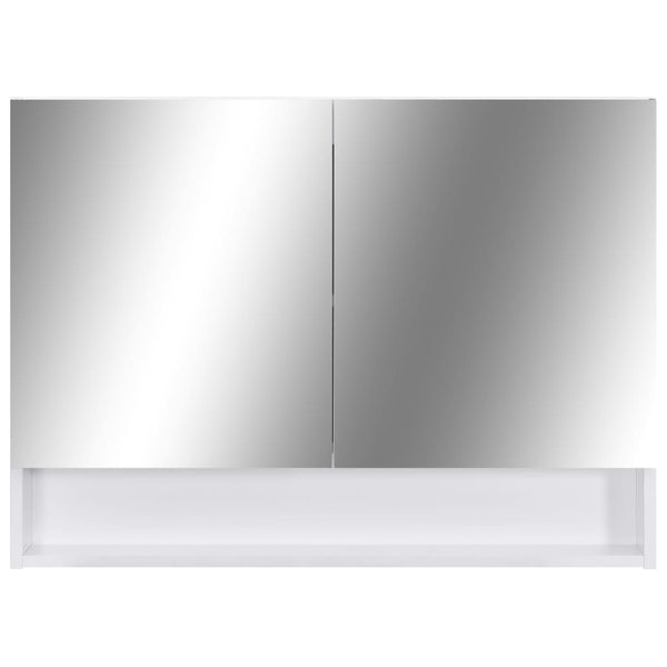 LED Bad Spiegelschrank Weiß 80x60 cm