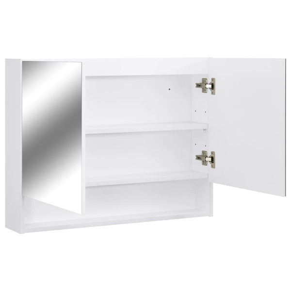LED Bad Spiegelschrank Weiß 80x60 cm
