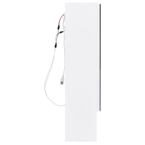 LED Bad Spiegelschrank Weiß 80x60 cm