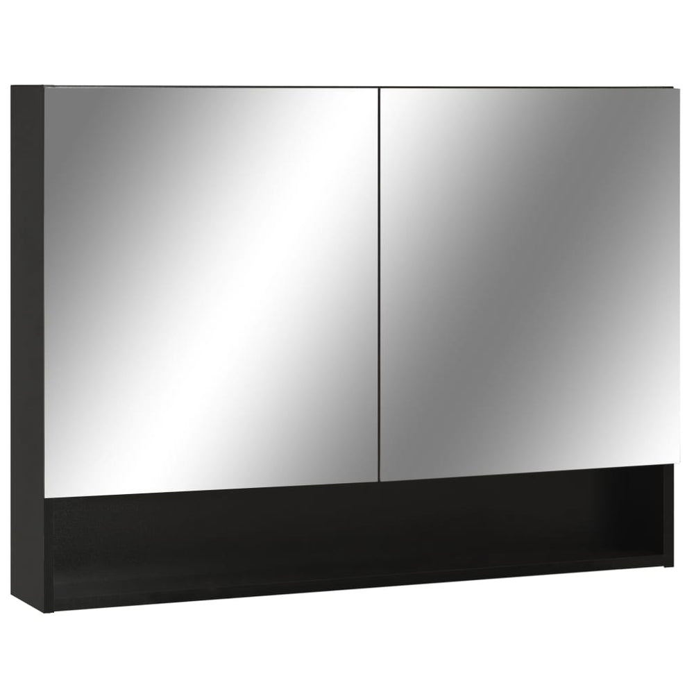 LED Spiegelschrank Schwarz 80x60 cm
