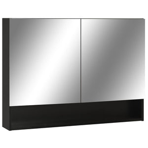 LED Spiegelschrank Schwarz 80x60 cm