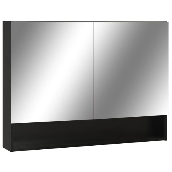 LED Spiegelschrank Schwarz 80x60 cm
