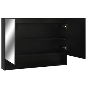 LED Spiegelschrank Schwarz 80x60 cm