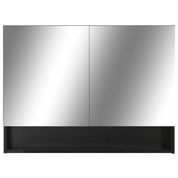LED Spiegelschrank Schwarz 80x60 cm