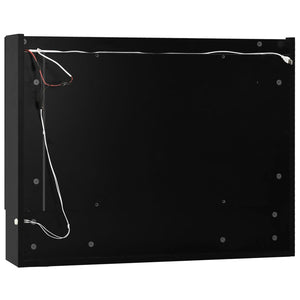 LED Spiegelschrank Schwarz 80x60 cm