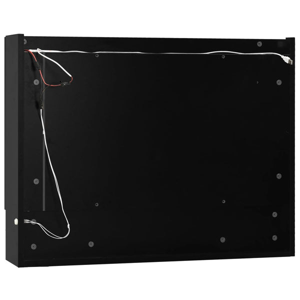 LED Spiegelschrank Schwarz 80x60 cm