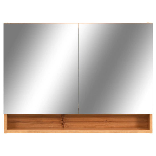 LED Spiegelschrank Eiche 80cm Bad