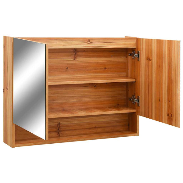 LED Spiegelschrank Eiche 80cm Bad