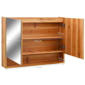 LED Spiegelschrank Eiche 80cm Bad