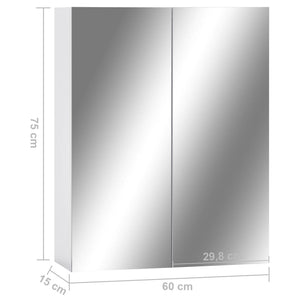 Bad Spiegelschrank Weiß 60 cm