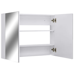 Bad Spiegelschrank Weiß 80 cm