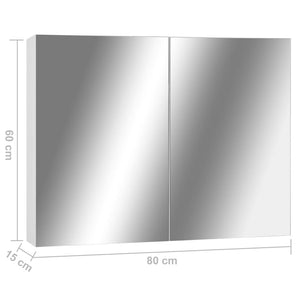Bad Spiegelschrank Weiß 80 cm