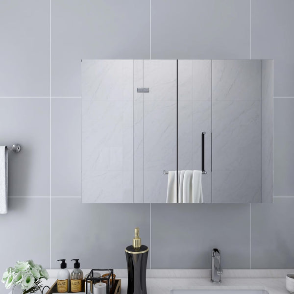 Bad Spiegelschrank Weiß 80 cm