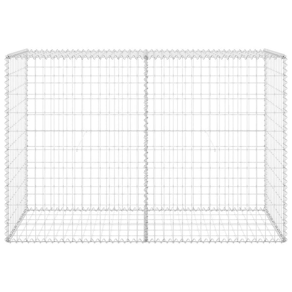 Gabionenwand mit Abdeckung Verzinkter Stahl 150x60x100 cm