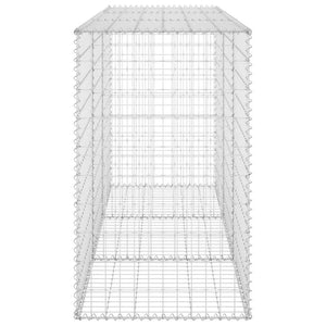 Gabionenwand mit Abdeckung Verzinkter Stahl 200x60x100 cm