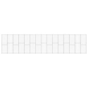 Gabionenwand mit Abdeckung Verzinkter Stahl 900x30x200 cm