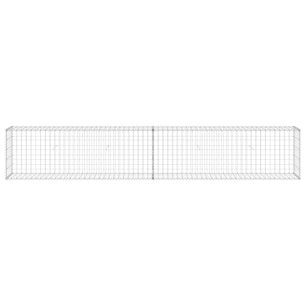 Gabionenwand mit Abdeckung Verzinkter Stahl 300x30x50 cm