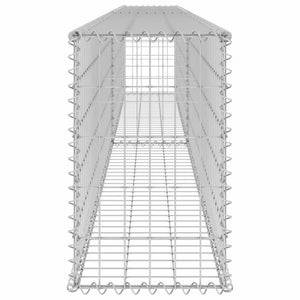 Gabionenwand mit Abdeckung Verzinkter Stahl 300x30x50 cm