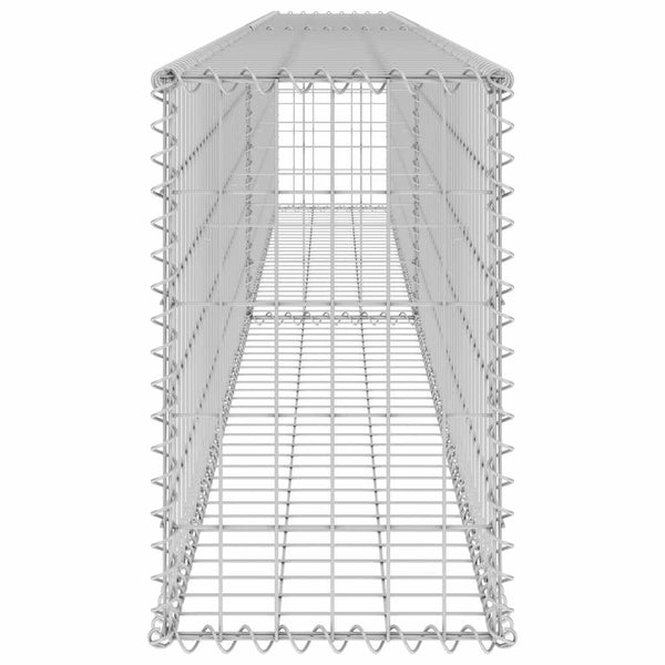 Gabionenwand mit Abdeckung Verzinkter Stahl 300x30x50 cm