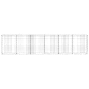 Gabionenwand mit Abdeckung Verzinkter Stahl 300x30x100 cm