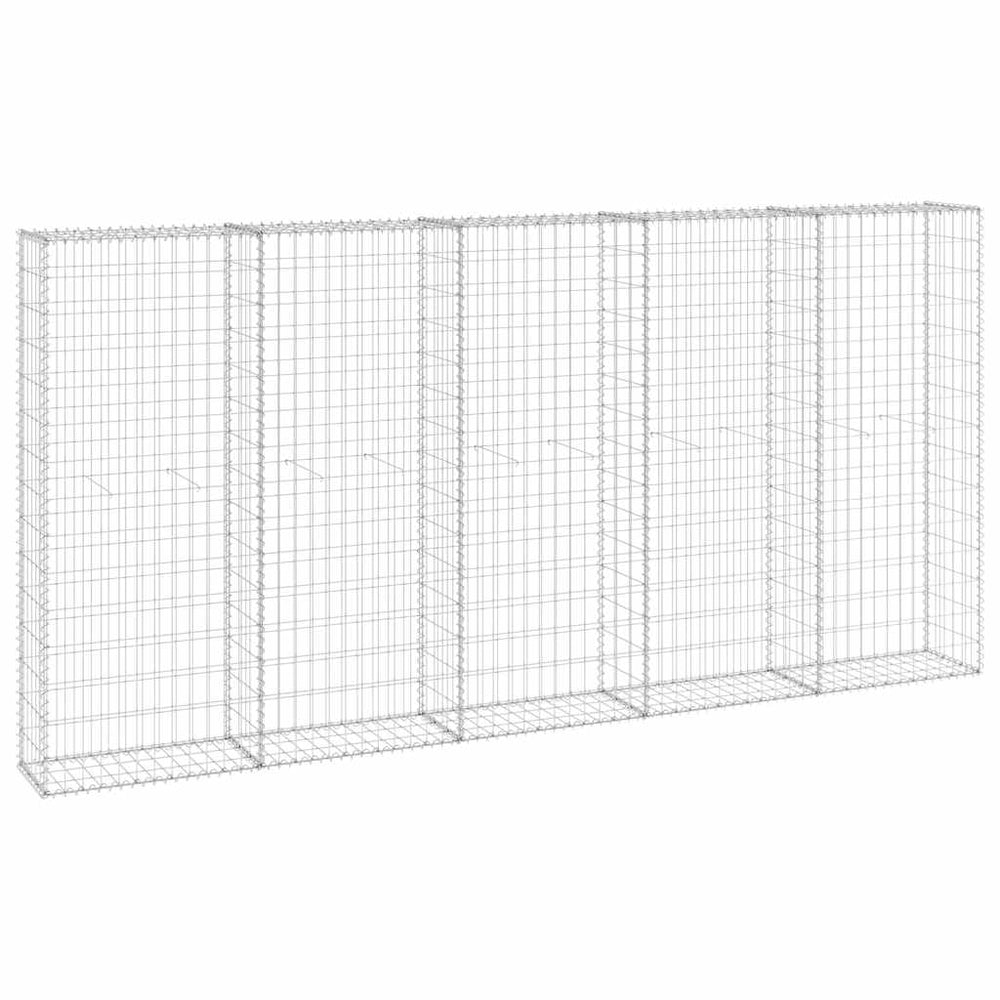 Gabionenwand mit Abdeckung Verzinkter Stahl 300x30x150 cm