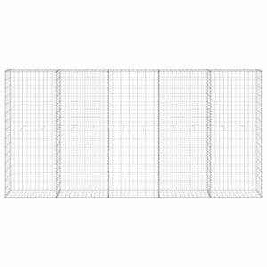 Gabionenwand mit Abdeckung Verzinkter Stahl 300x30x150 cm