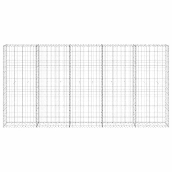 Gabionenwand mit Abdeckung Verzinkter Stahl 300x30x150 cm