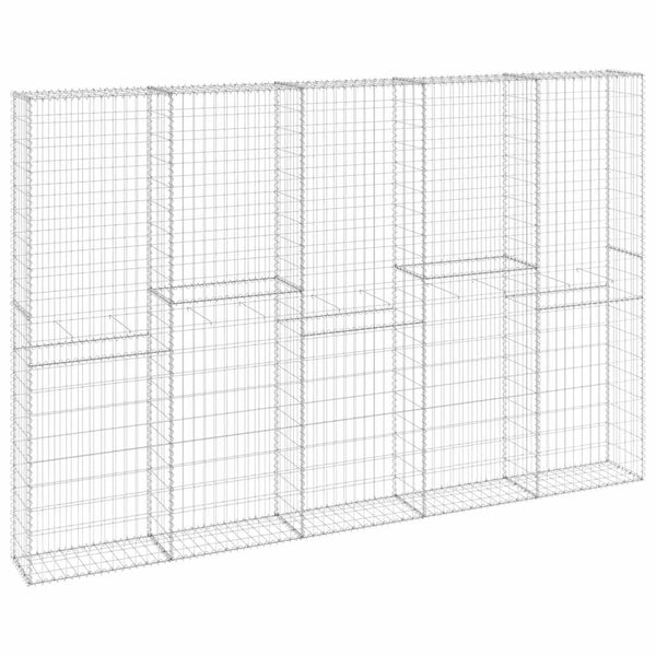 Gabionenwand mit Abdeckung Verzinkter Stahl 300x30x200 cm