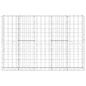 Gabionenwand mit Abdeckung Verzinkter Stahl 300x30x200 cm