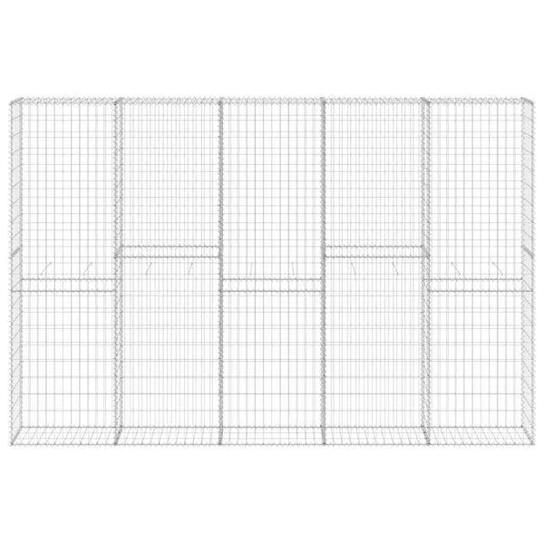 Gabionenwand mit Abdeckung Verzinkter Stahl 300x30x200 cm