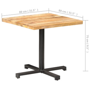 Quadratischer Bistrotisch, 80x80 cm, Mango
