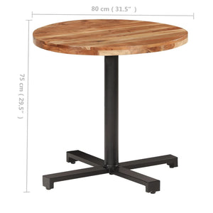 Bistrotisch Akazie Massivholz Ø80 cm