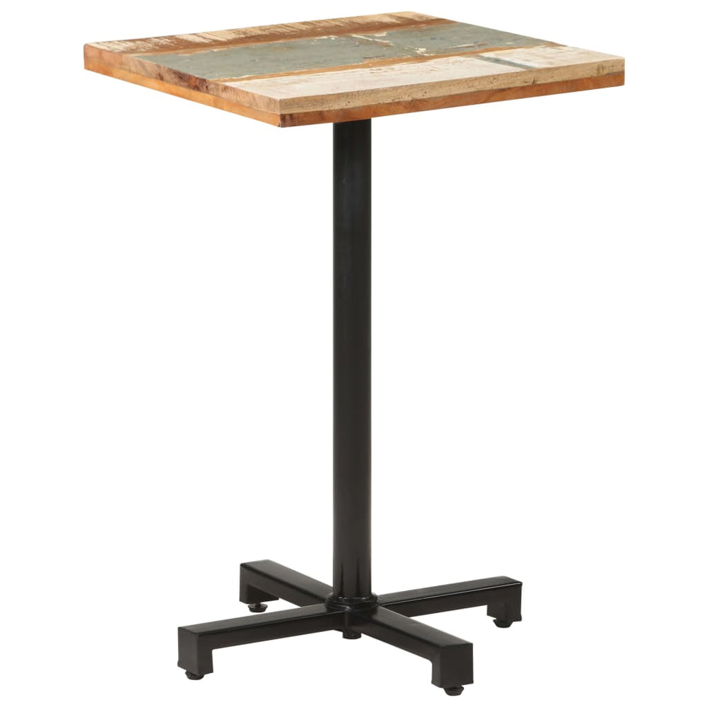 Quadratischer Bistrotisch Altholz 50x50 cm