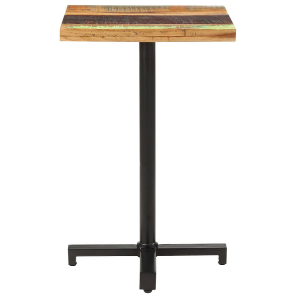 Quadratischer Bistrotisch Altholz 50x50 cm